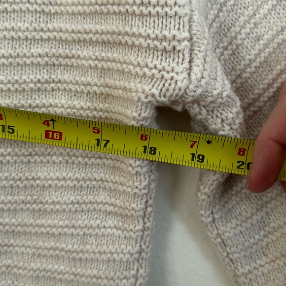 Madewell Oatmeal Ruffle Neck Sweater - Cotton/Merino wool size sz small - Picture 9 of 10